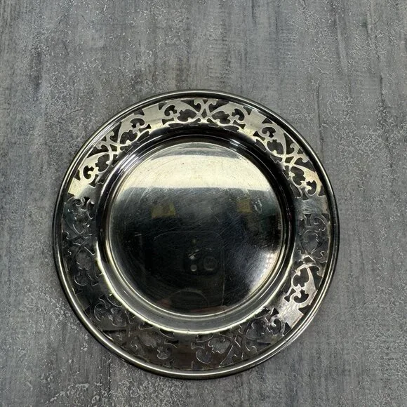 Vtg Roden Brother Sterling Silver Ashtray With Glass Insert 53 Grams 1.9 Fl Oz - Picture 8 of 11